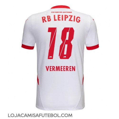 Camisa de Futebol RB Leipzig Arthur Vermeeren #18 Equipamento Principal 2024-25 Manga Curta